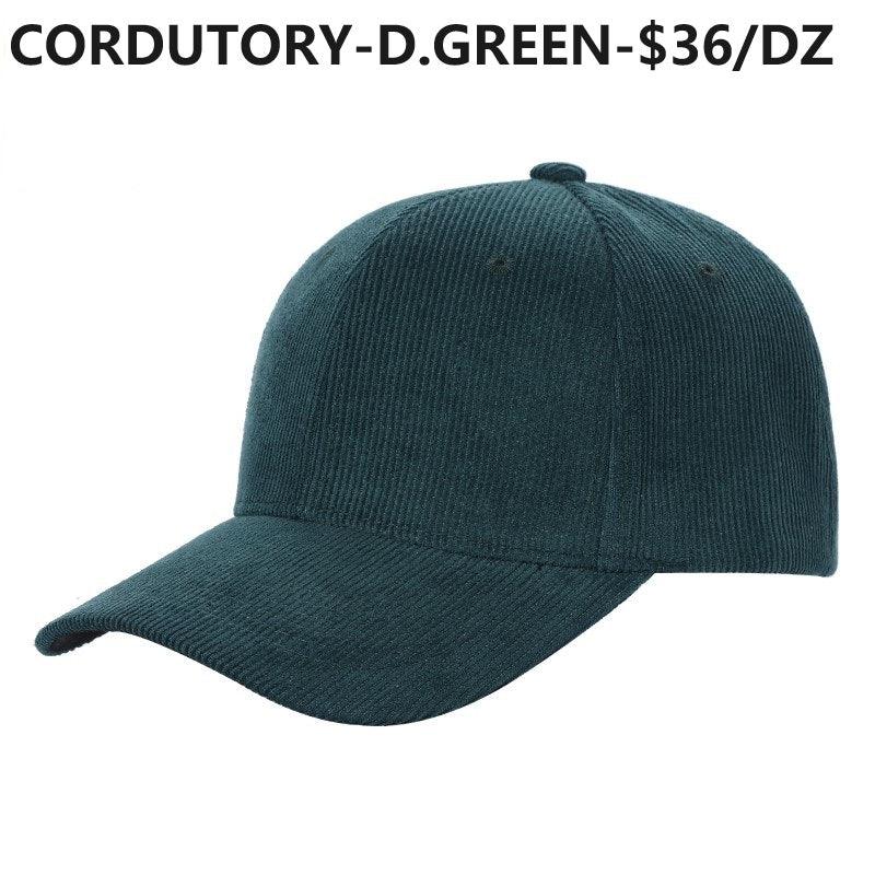 CORDUROY Solid Buckle Hat - D.GREY - Burzip Wholesale