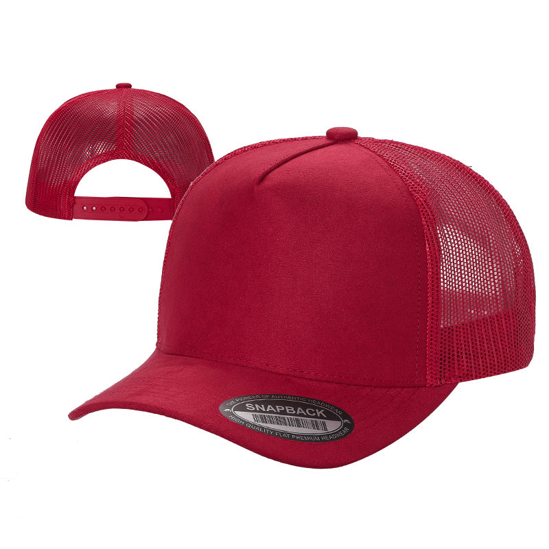 51>SUM>5PANEL SUEDE FRONT AND MESH BACK SOLID ($42/1DZ)