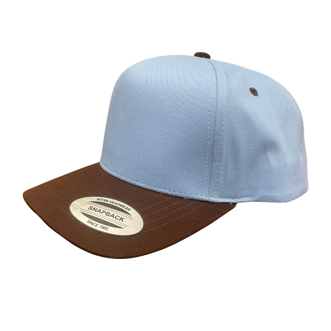 TCTAN-PC-5PANEL 2TONE SNAP BACK HATS-PREPACK-$6.50 (DISPLAY SAMPLE)