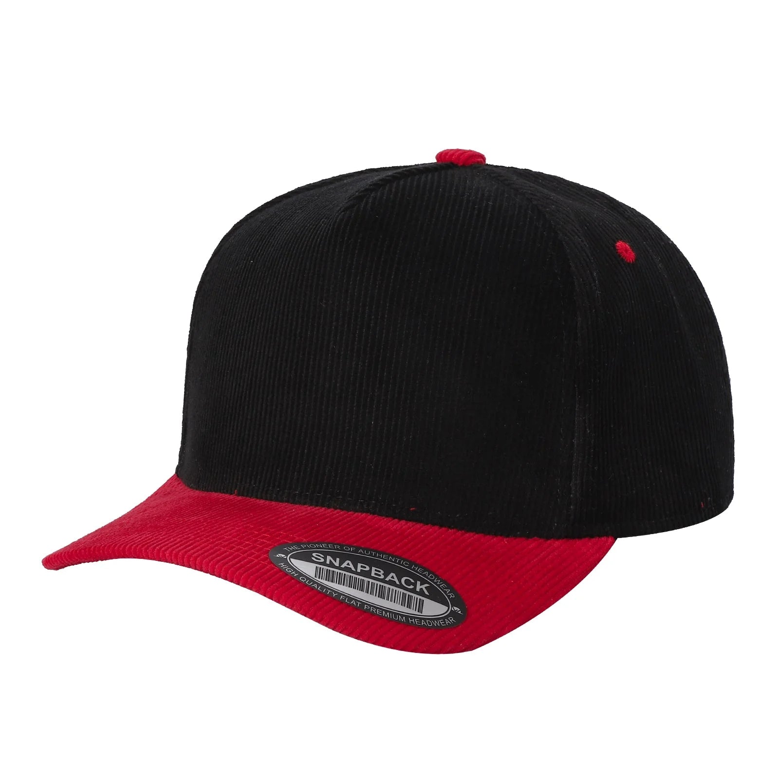 52>Corduroy 5Panel Blank Baseball Cap 2Tone