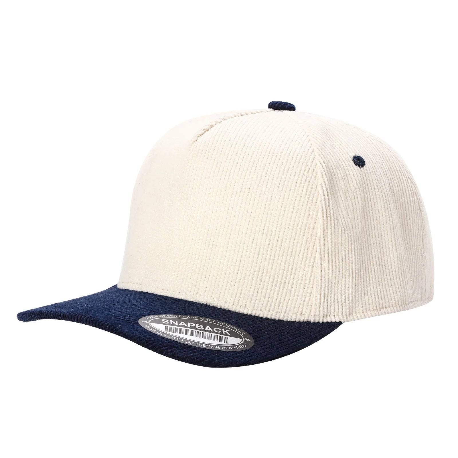 52>Corduroy 5Panel Blank Baseball Cap 2Tone