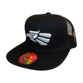 HPM-DZ-EAGLE EMB FLATBILL MESH BACK SNAPBACK-$5.50