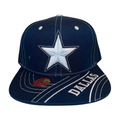 HP-DZ-STAR EMBROIDERY FLAT BILL SNAPBACK - DARK BLUE/DALLAS - Burzip Wholesale