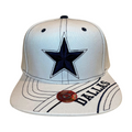 HP-DZ-STAR EMBROIDERY FLAT BILL SNAPBACK - DARK BLUE - Burzip Wholesale
