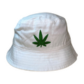 BUCKET-DZ-WITH EMBROIDERY HBC-MARIJUANA LEAVE-$5.5
