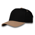 500 5 Panel Two-Tone Structured Snapback Cap Black Khaki