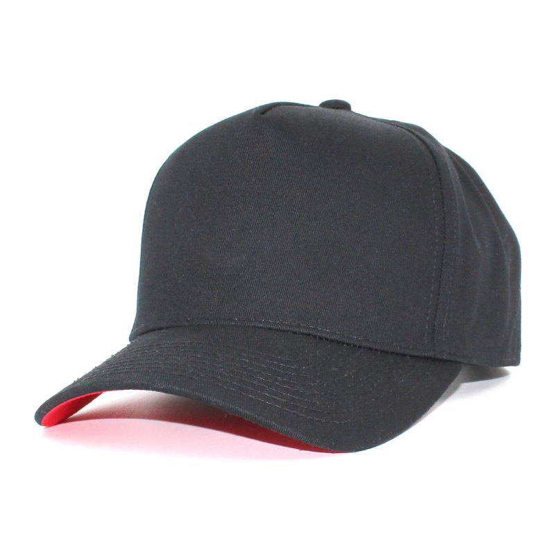 500 5 Panel Two-Tone Structured Snapback Cap Black