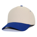 500 5 Panel Two-Tone Structured Snapback Cap Cream Royal