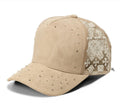 Procap 5021 5 Panel Distressed Baseball Cap Beige