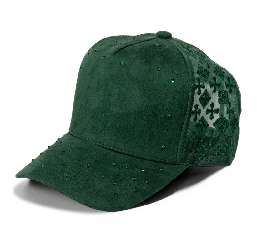Procap 5021 5 Panel Distressed Baseball Cap Dark Green