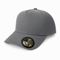 5 Panel Laser Perforated Cap Snapback #510 - Grey wholesale blank hat