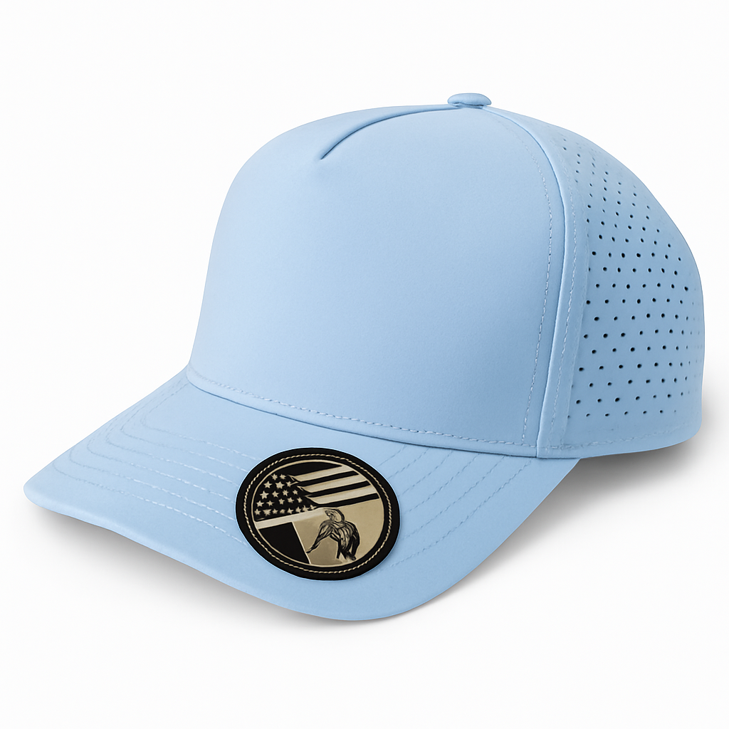 5 Panel Laser Perforated Cap Snapback #510 - Red wholesale blank hat