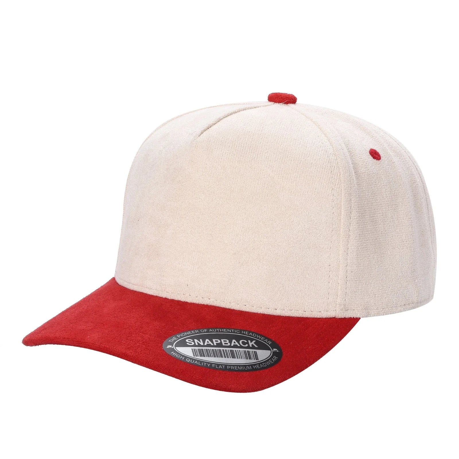 5SUEDE-PK6-SOLID 5PANEL SUEDE FABRIC SNAPBACK-$6