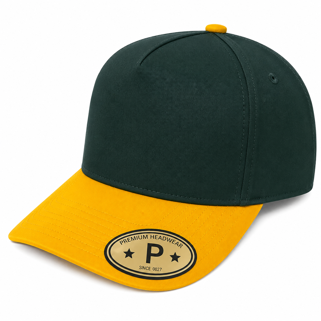 5Panel Twill Fabric 5Tone with Cream Crown 2Tone Blank Caps tctan