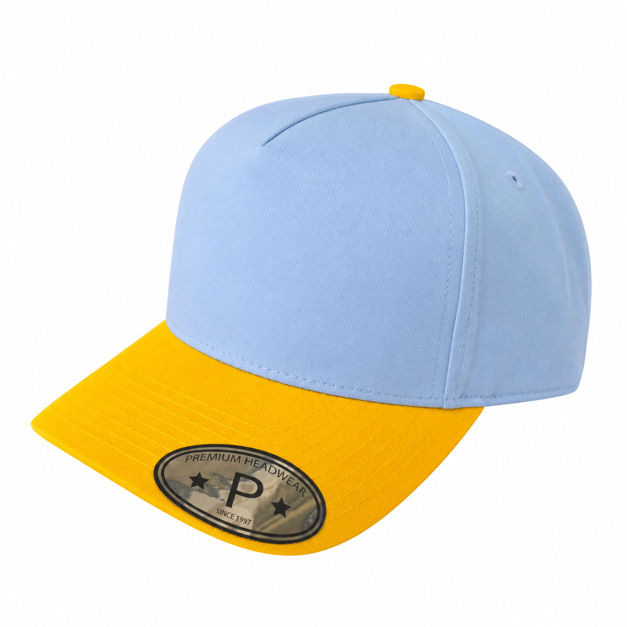 5Panel Twill Fabric 5Tone with Cream Crown 2Tone Blank Caps tctan