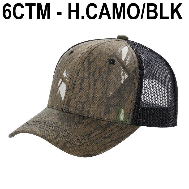 6CTM -SOLID 6 Panel Curve Trucker Mesh Hat