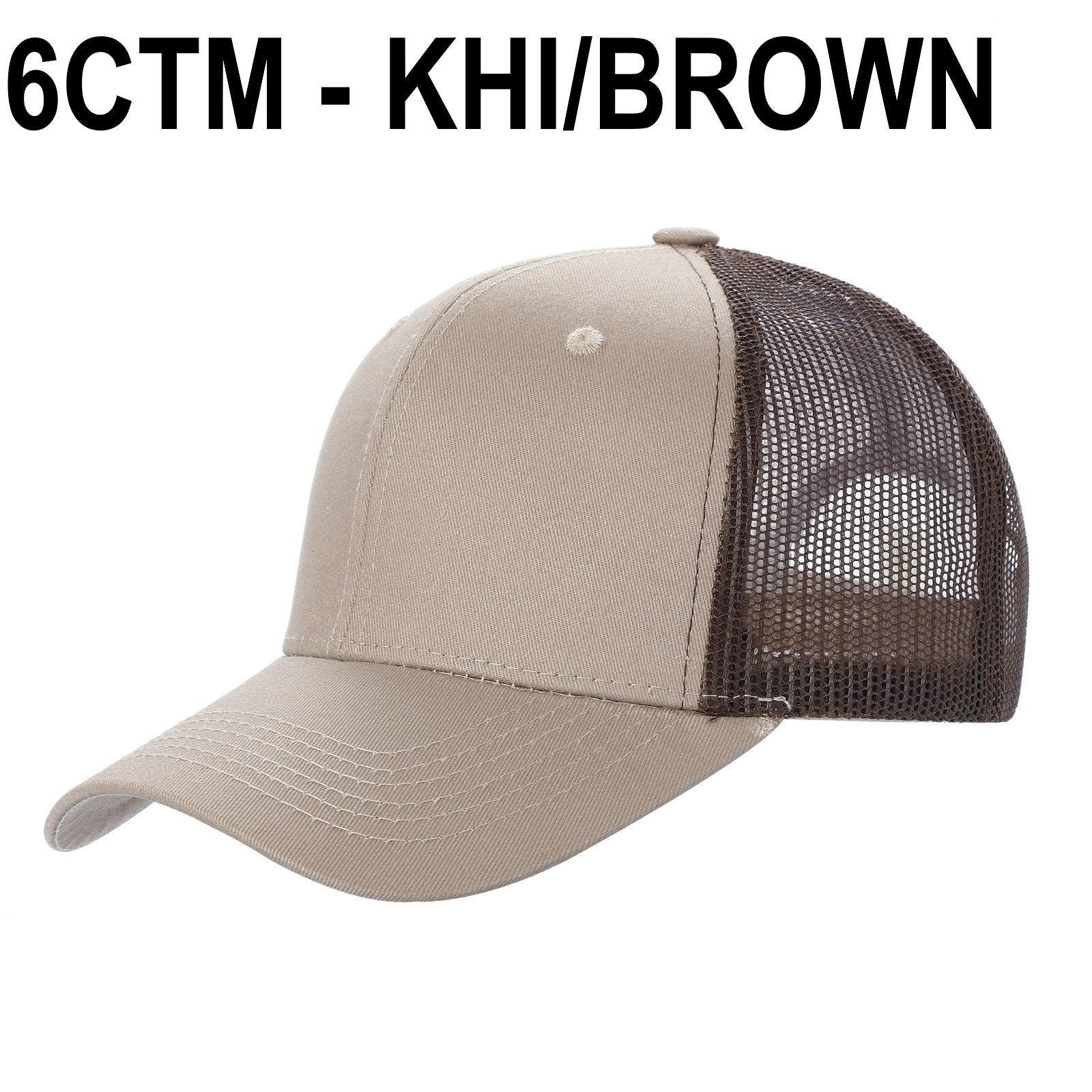 6CTM -SOLID 6 Panel Curve Trucker Mesh Hat