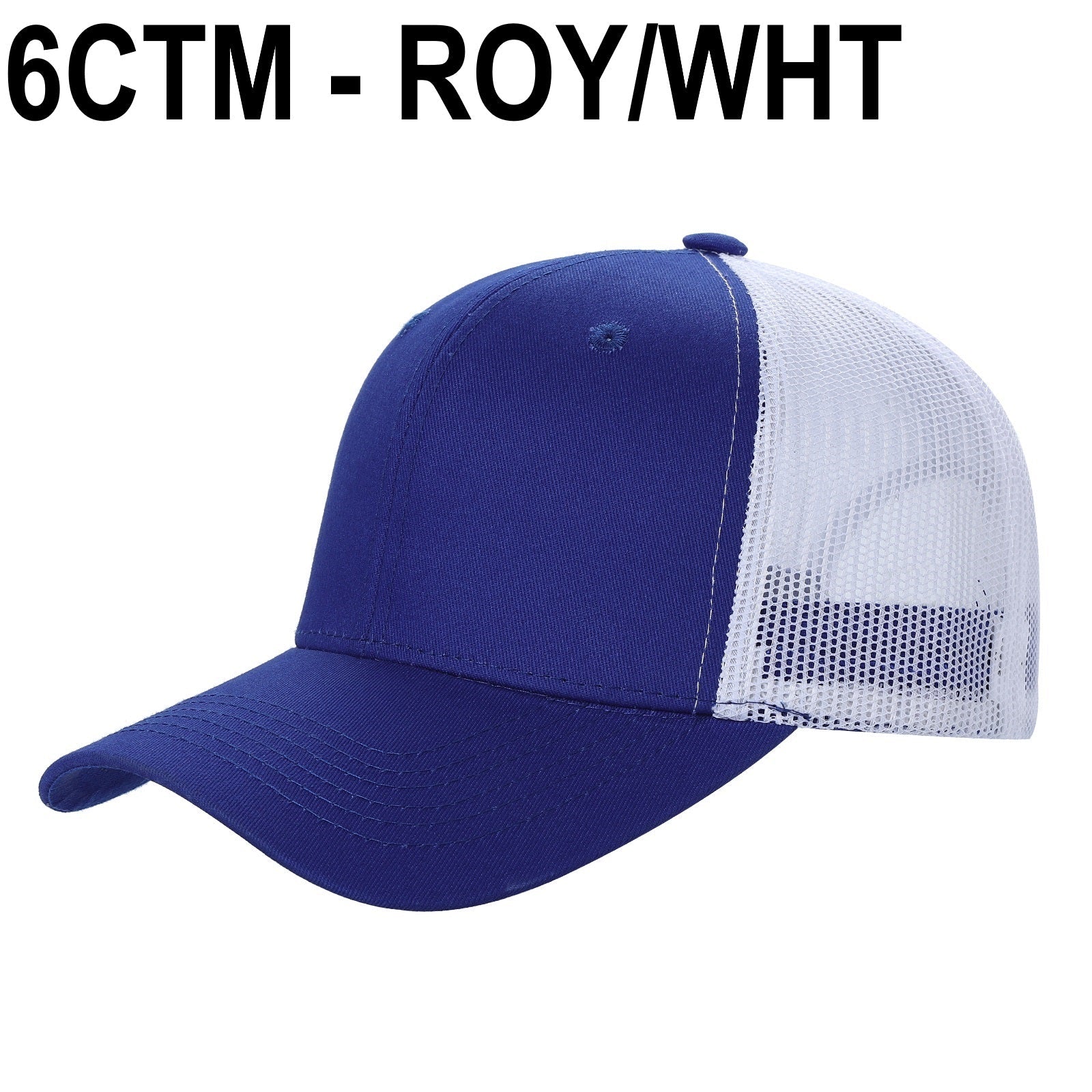 6CTM -SOLID 6 Panel Curve Trucker Mesh Hat