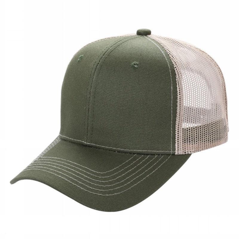 6CTM - 6 Panel Curve Trucker Mesh 2-Tone Hat