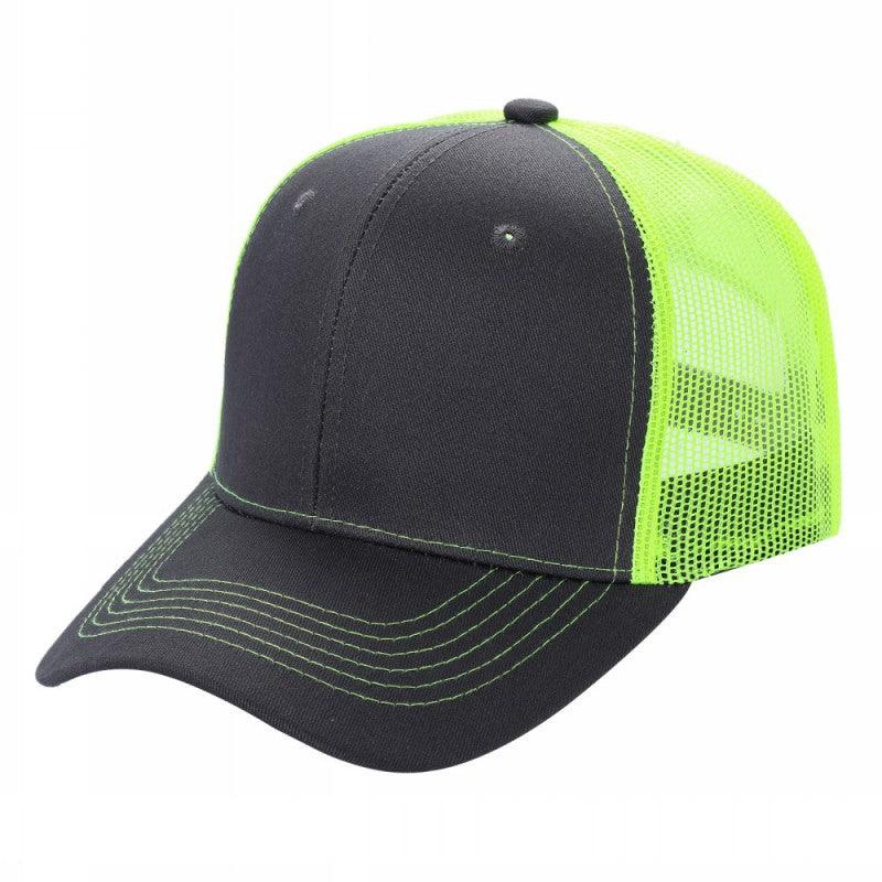 6CTM - 6 Panel Curve Trucker Mesh 2-Tone Hat