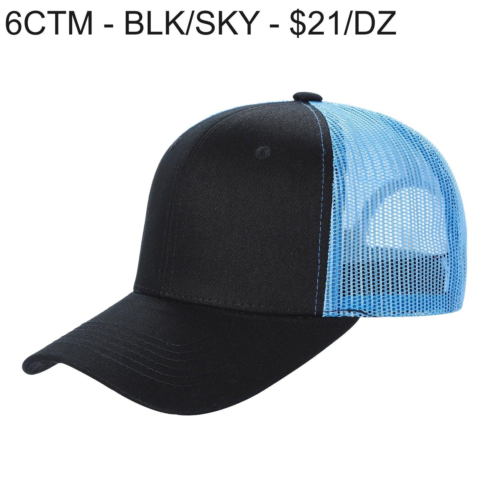 6CTM - 6 Panel Curve Trucker Mesh 2-Tone Hat