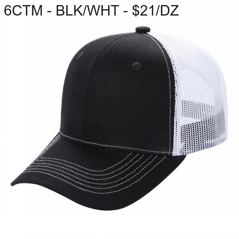 6CTM - 6 Panel Curve Trucker Mesh 2-Tone Hat