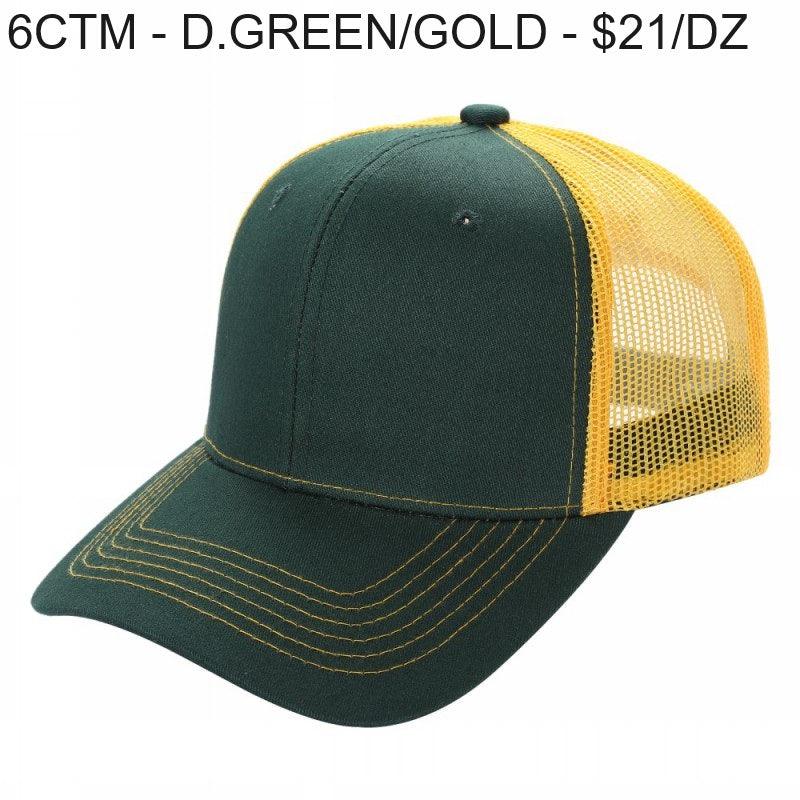 6CTM - 6 Panel Curve Trucker Mesh 2-Tone Hat