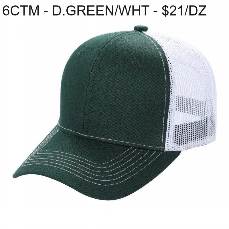 6CTM - 6 Panel Curve Trucker Mesh 2-Tone Hat