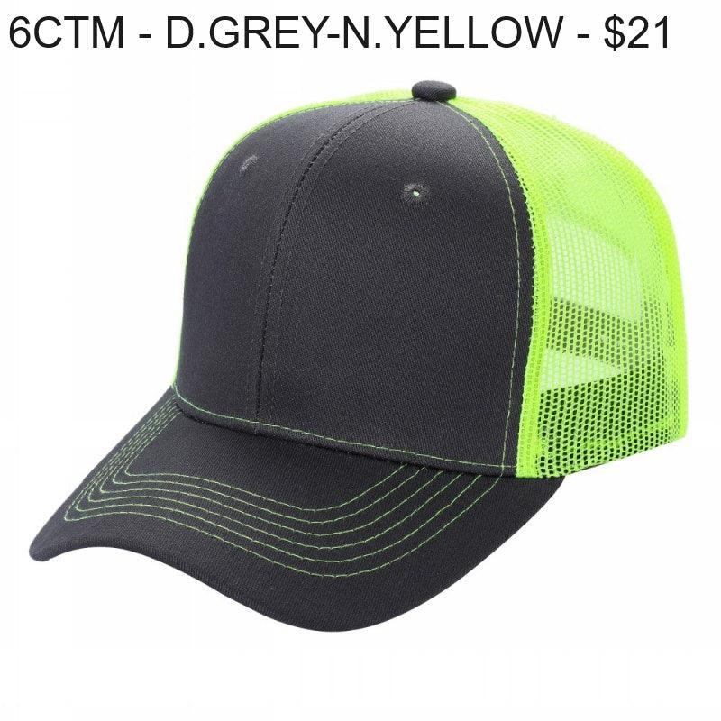 6CTM - 6 Panel Curve Trucker Mesh 2-Tone Hat