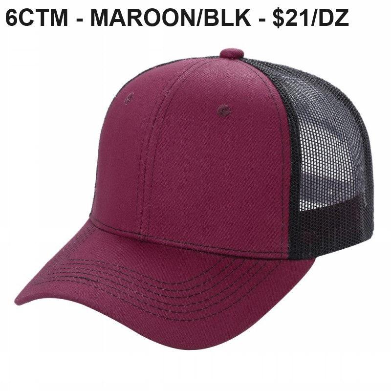 6CTM - 6 Panel Curve Trucker Mesh 2-Tone Hat