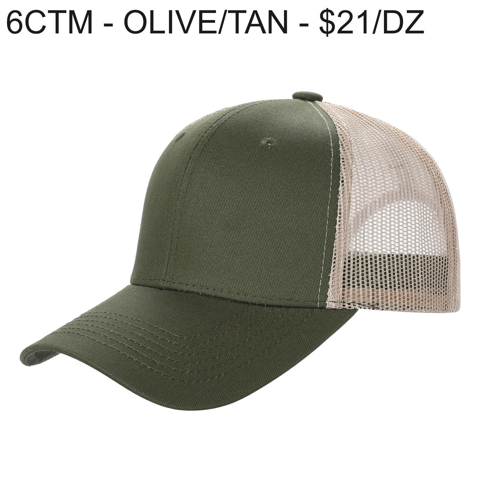 6CTM - 6 Panel Curve Trucker Mesh 2-Tone Hat