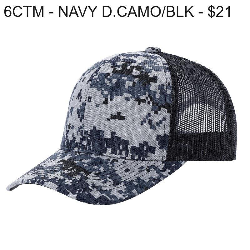 6CTM - 6 Panel Curve Trucker Mesh 2-Tone Hat