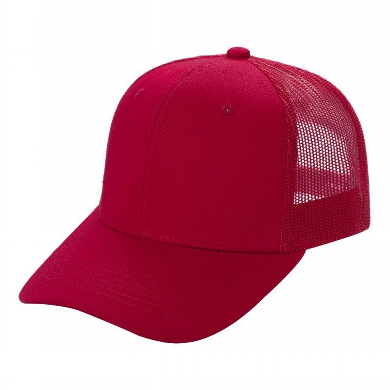 6CTM - 6 Panel Curve Trucker Mesh Solid Hat