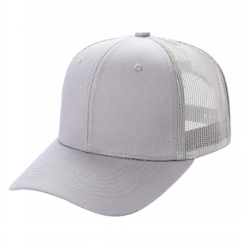 6CTM - 6 Panel Curve Trucker Mesh Solid Hat