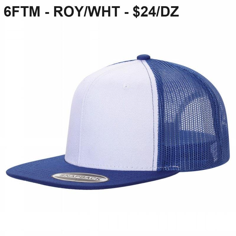 6FTM - 6 Panel Flat Trucker Mesh 2-Tone Hat