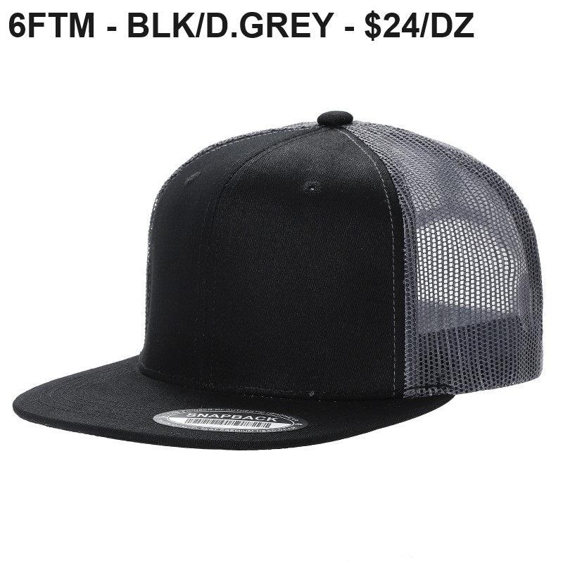 6FTM - 6 Panel Flat Trucker Mesh 2-Tone Hat