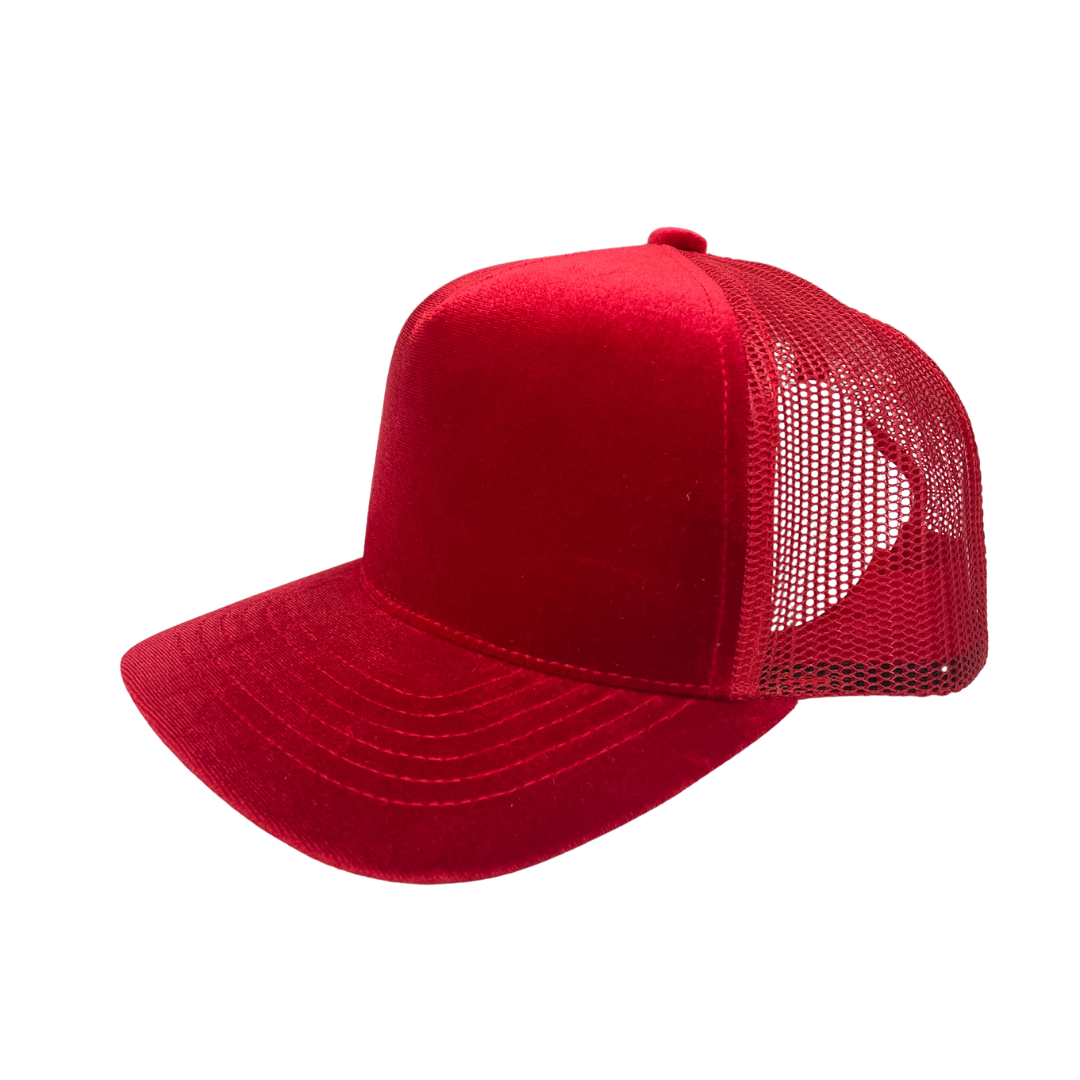 5panel Velvet W/mesh Back 5panel Cap Vvwy | Burzip Inc #VM