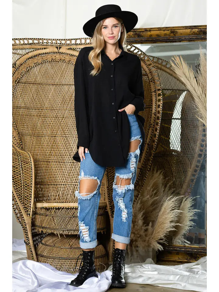 ST0105-PK3-WASHED OVERSIZED BUTTON UP SHIRTS-$18 (SML:111=3PCS)
