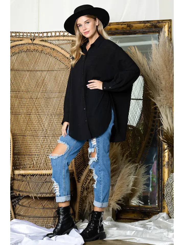 ST0105-PK3-WASHED OVERSIZED BUTTON UP SHIRTS-$18 (SML:111=3PCS)