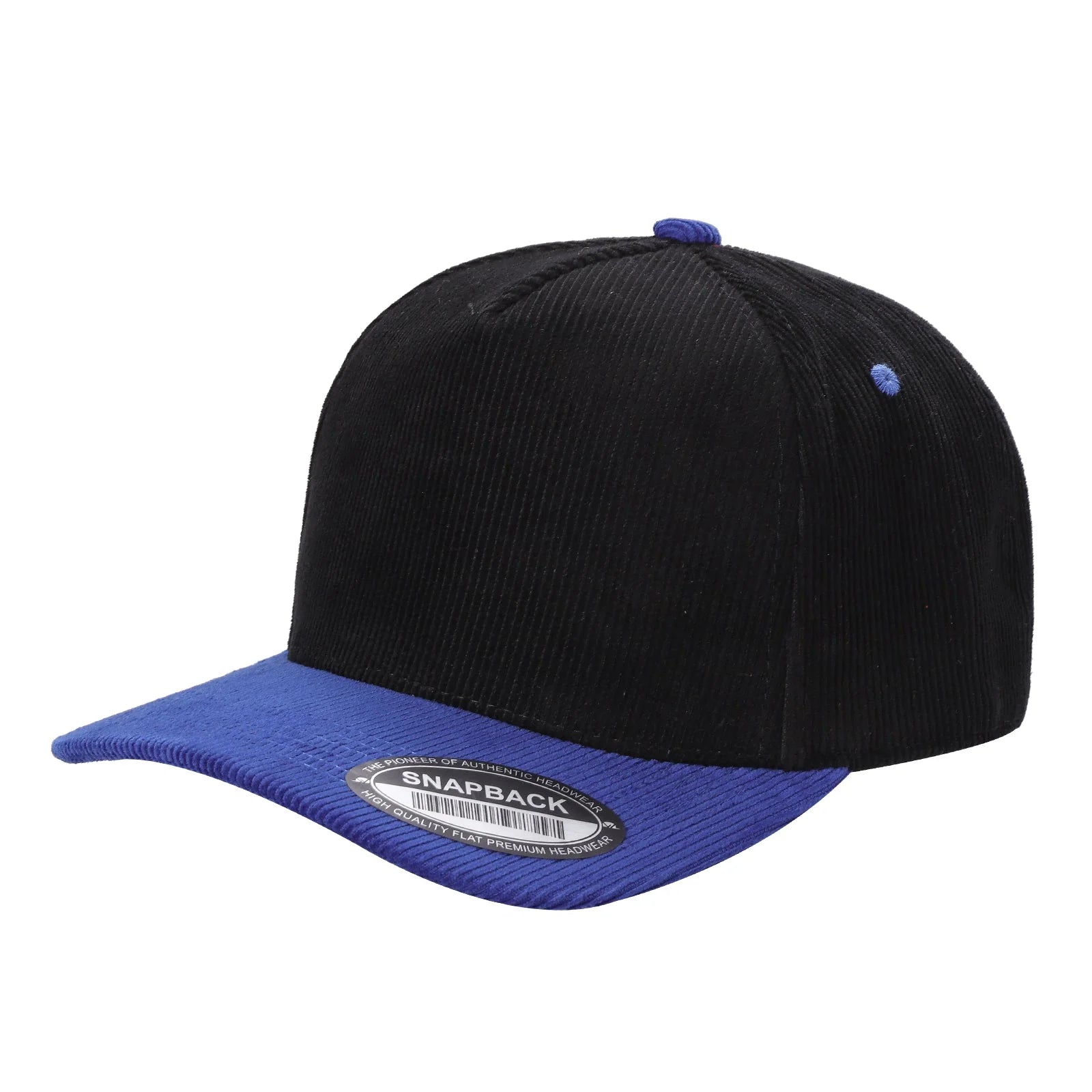 52>Corduroy 5Panel Blank Baseball Cap 2Tone