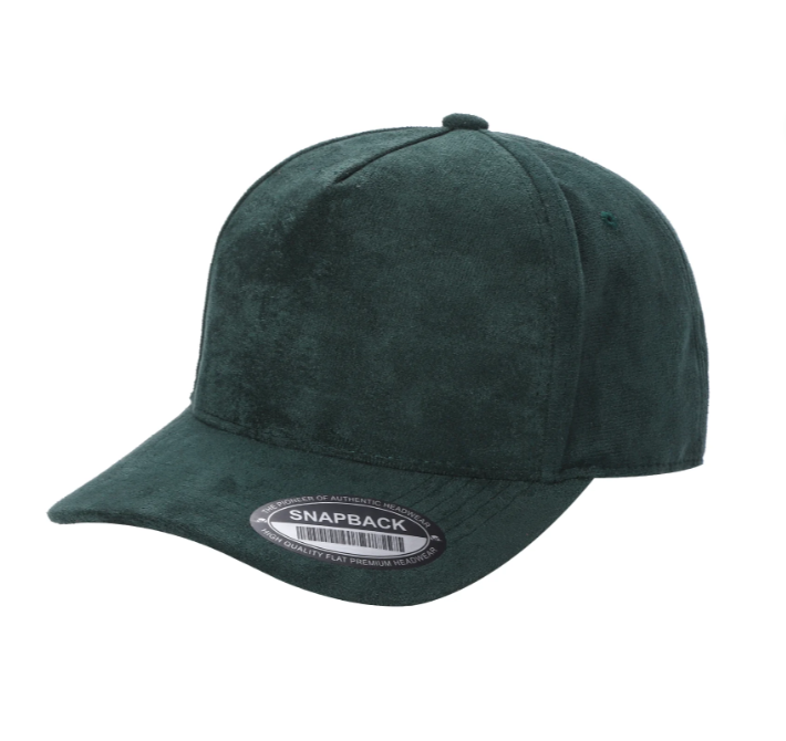 5SUEDE-PK6-SOLID 5PANEL SUEDE FABRIC SNAPBACK-$6