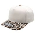 PB274L Leopard Bill Structured Snapback Cap Cream