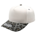 PB274L Leopard Bill Structured Snapback Cap Dark Grey