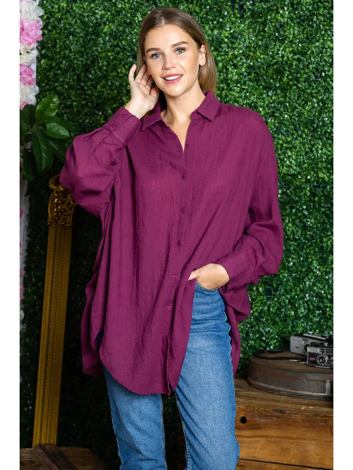 ST0105-PK3-WASHED OVERSIZED BUTTON UP SHIRTS-$18 (SML:111=3PCS)