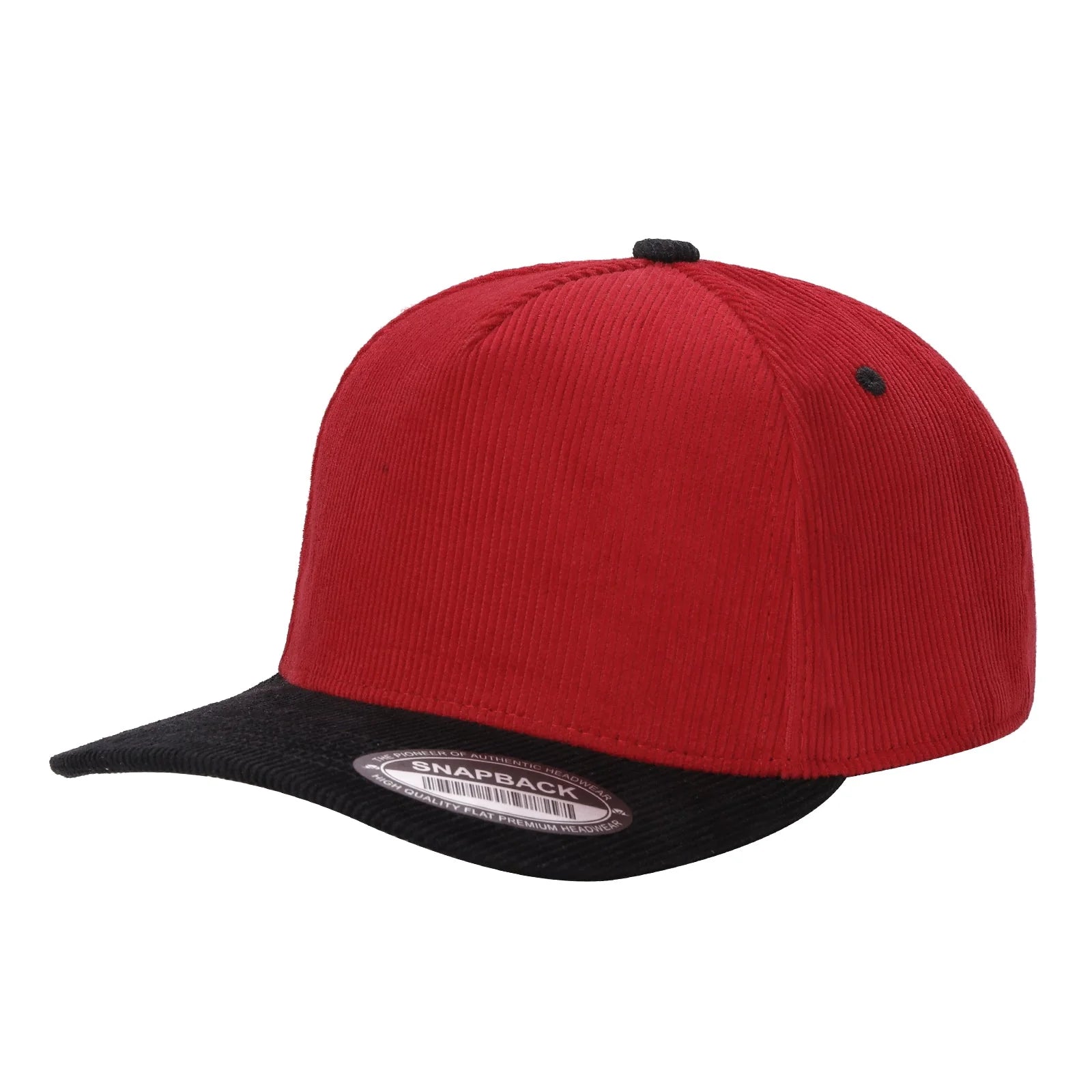 52>Corduroy 5Panel Blank Baseball Cap 2Tone