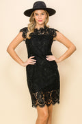 SD0140-1PC-BODYCON LACE MIDI DRESS-$22  (Display Sample)