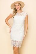 SD0140-1PC-BODYCON LACE MIDI DRESS-$22  (Display Sample)