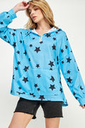 ST0181 Long Sleeve Zipper Hoodie Drawstring Top. | Burzip Inc #ST0181-LONG