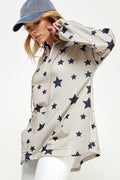 ST0181 Long Sleeve Zipper Hoodie Drawstring Top. | Burzip Inc #ST0181-LONG