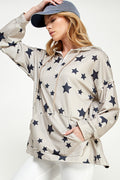 ST0181 Long Sleeve Zipper Hoodie Drawstring Top. | Burzip Inc #ST0181-LONG